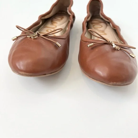 Sam Edelman Women’s Felicia leather flats in brown Neutral ballet flat Size 8.5 - Picture 5 of 8